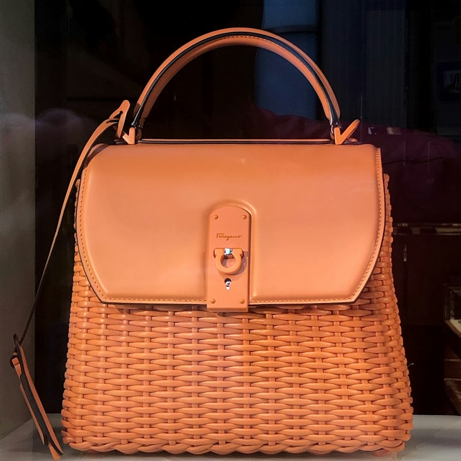 Salvatore Ferragamo Woven Leather Top Handle